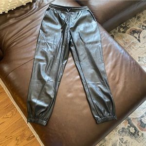 Paige Viviette faux leather joggers